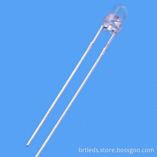 3mm pure green LED components, 605nm, water clear lens, 18,000mcd, 30° viewing angle